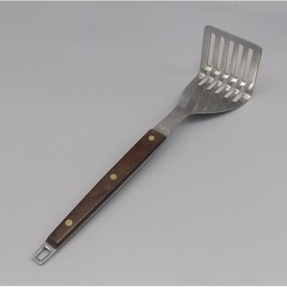 Ekco Flint Fish Turner Vintage Stainless Steel Wood Handle Full Tang MCM